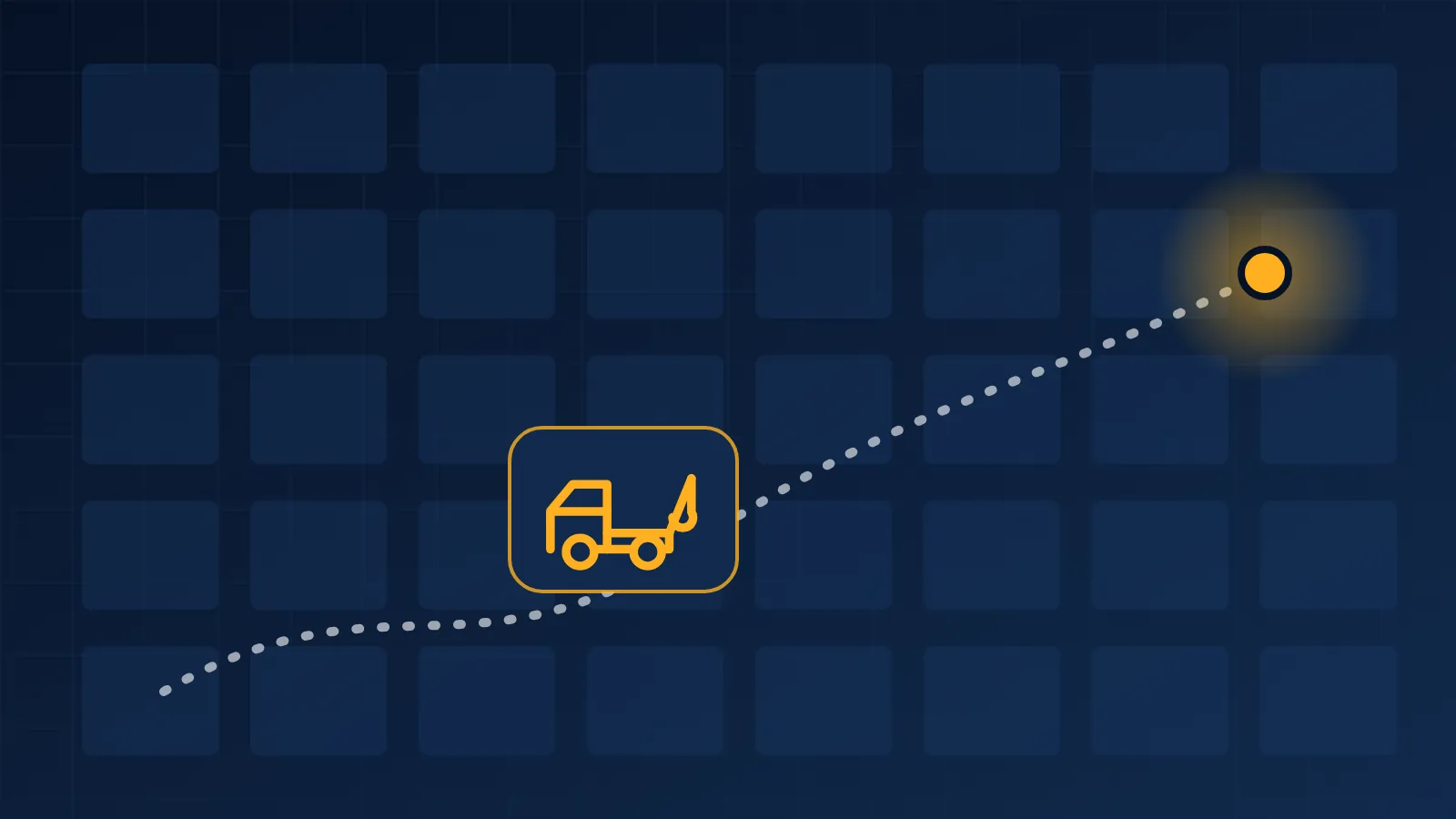 Illustration of a map with a route line and a location pin